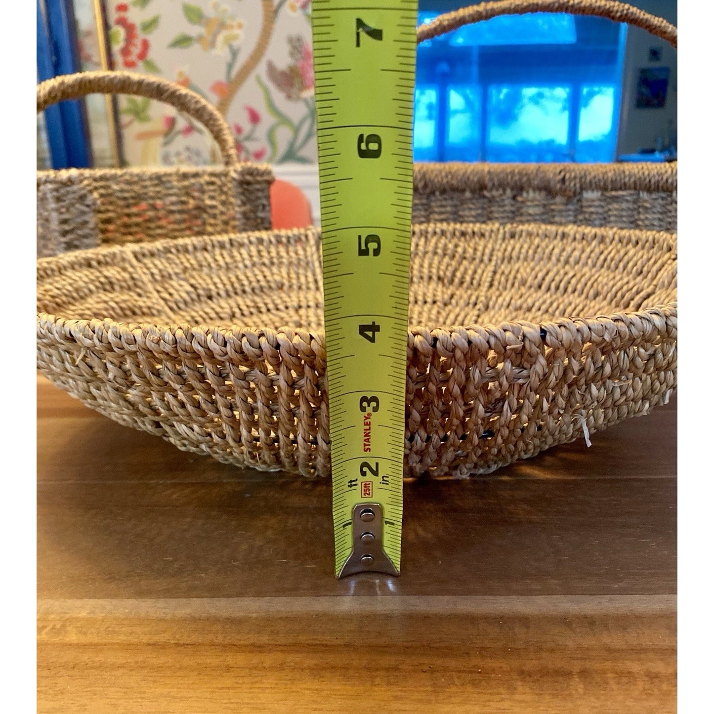 Natural Woven Hyacinth Tabletop Basket Bowl