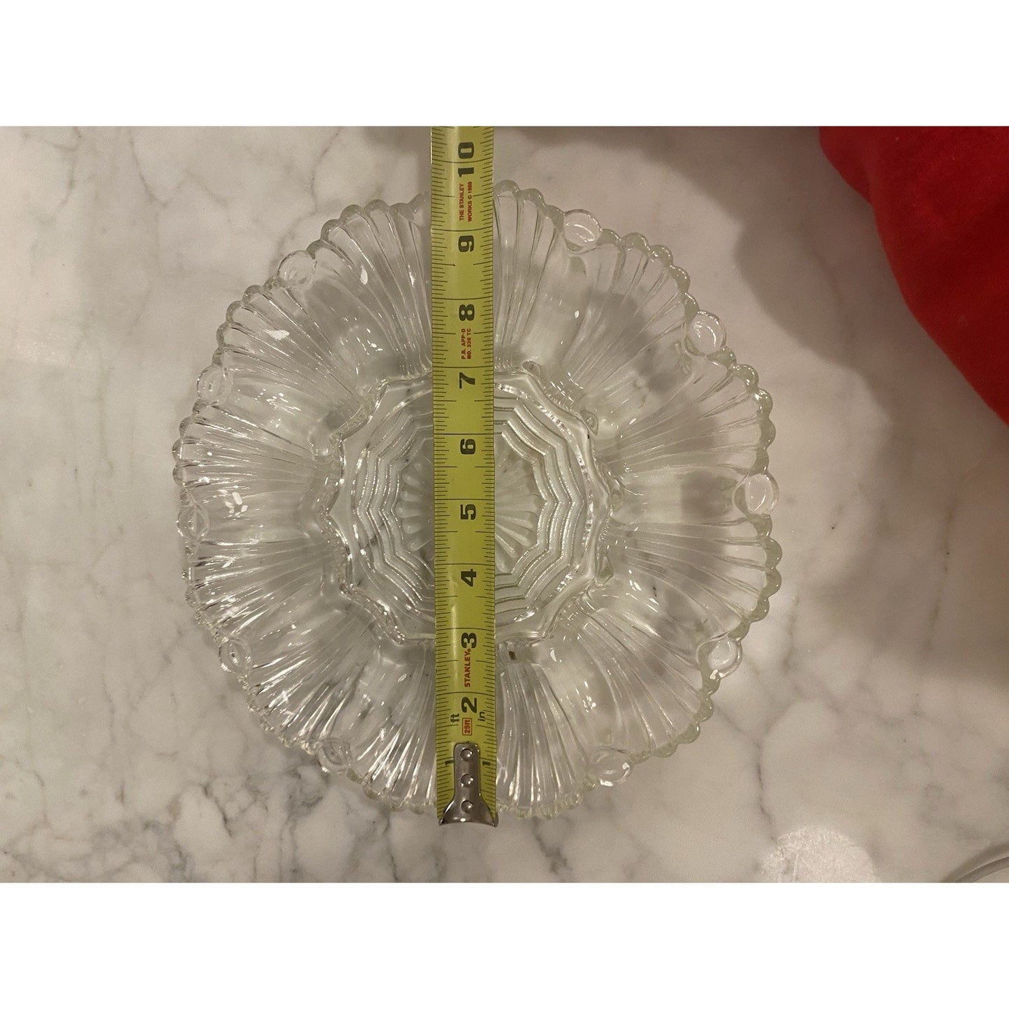 Vintage Anchor Hocking Indiana Clear Glass Deviled Egg Shellfish Platter Tray