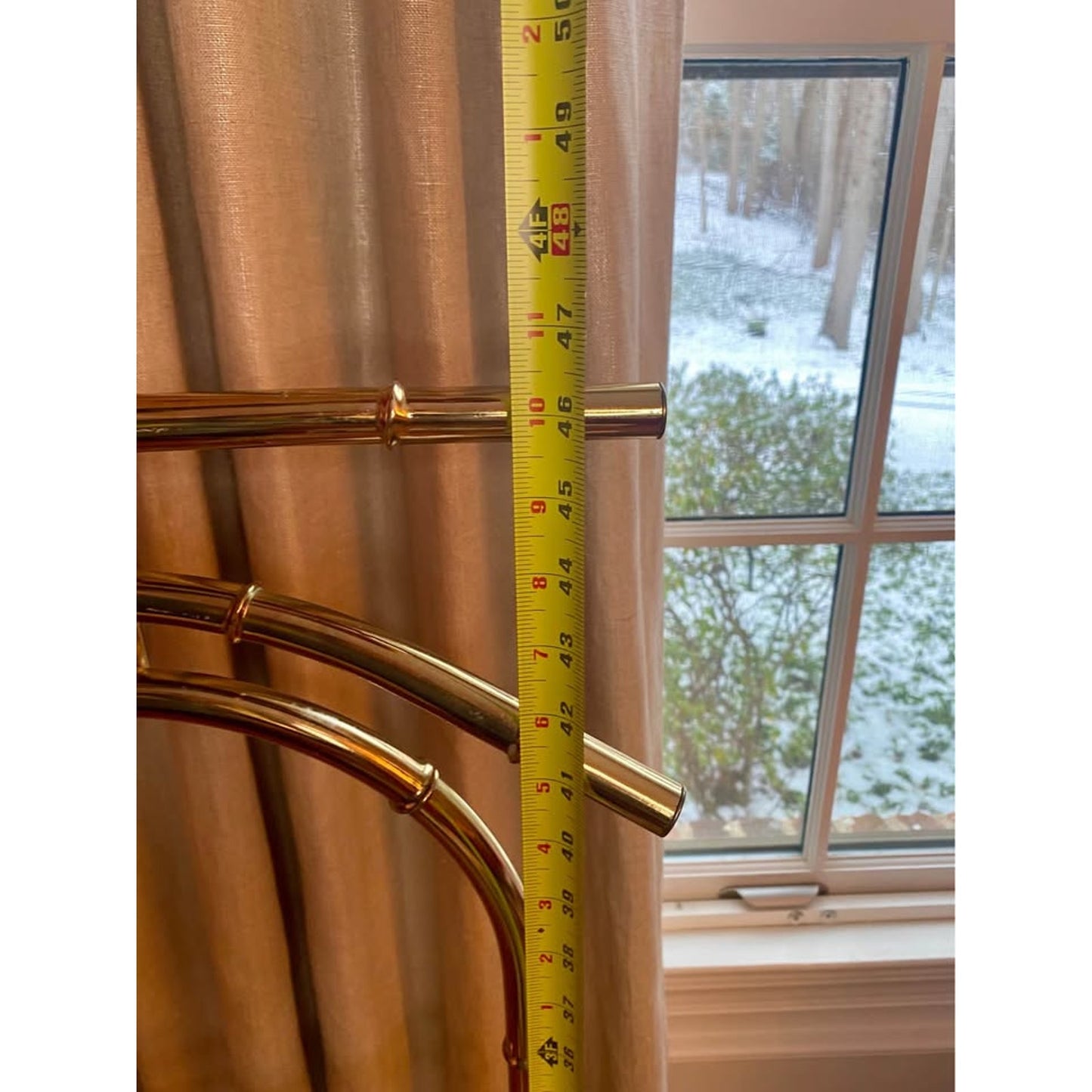 Vintage faux bamboo brass finish valet
