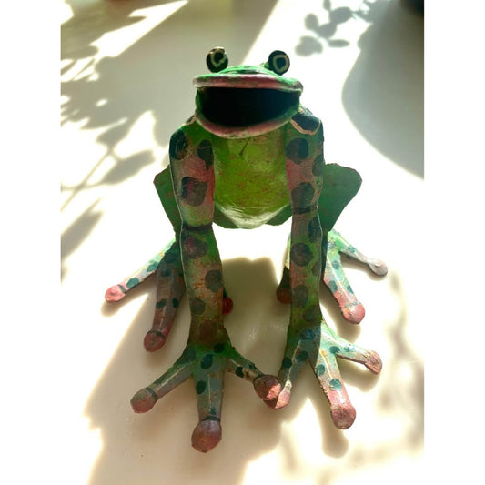 Funny Metal Painted Frog