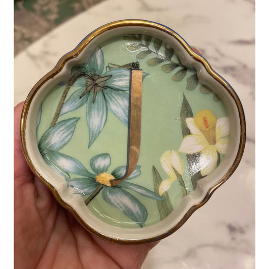 Anthropologie Eden Monogram  ‘J' Trinket Dish
