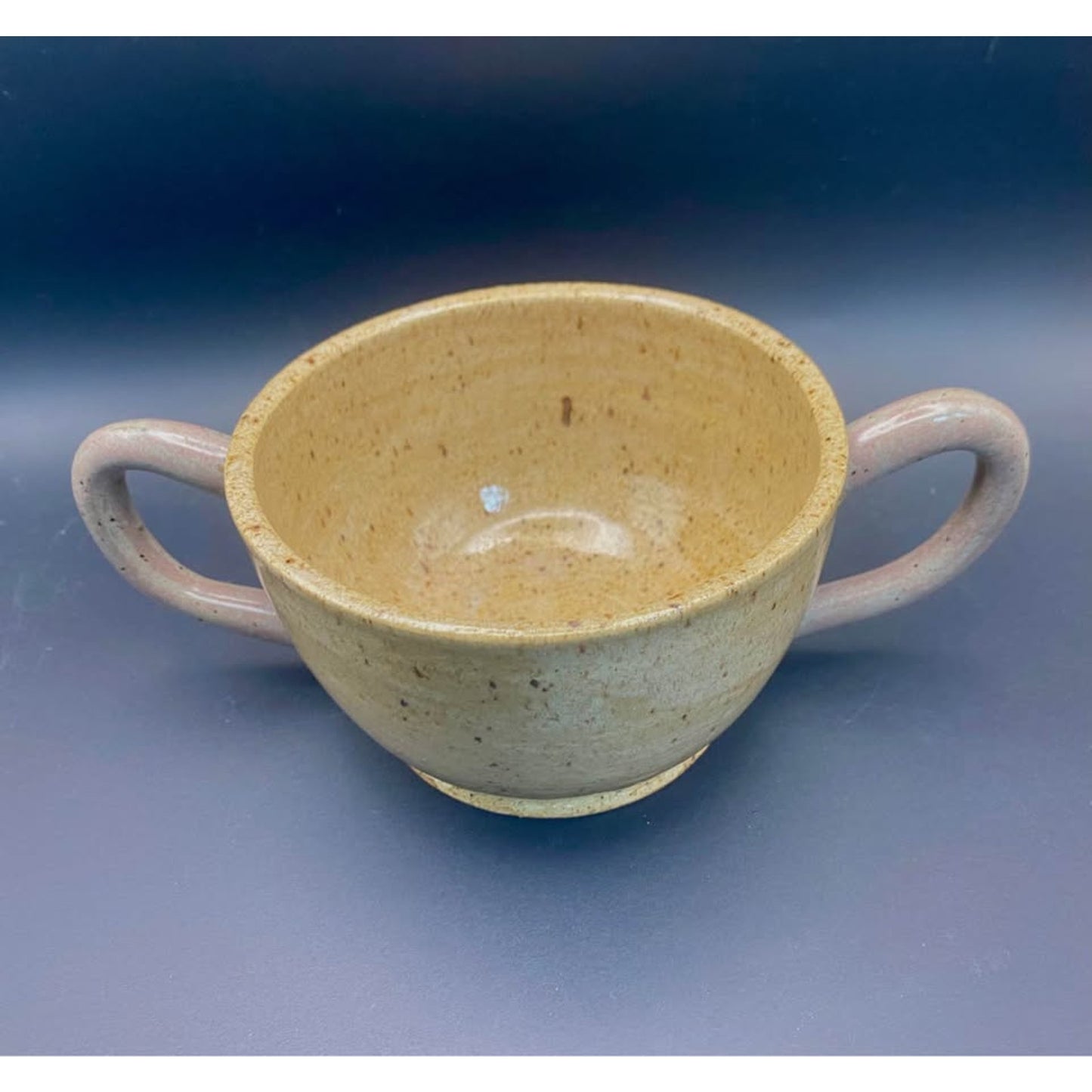 Speckled Ceramic Bowl with Two Handles