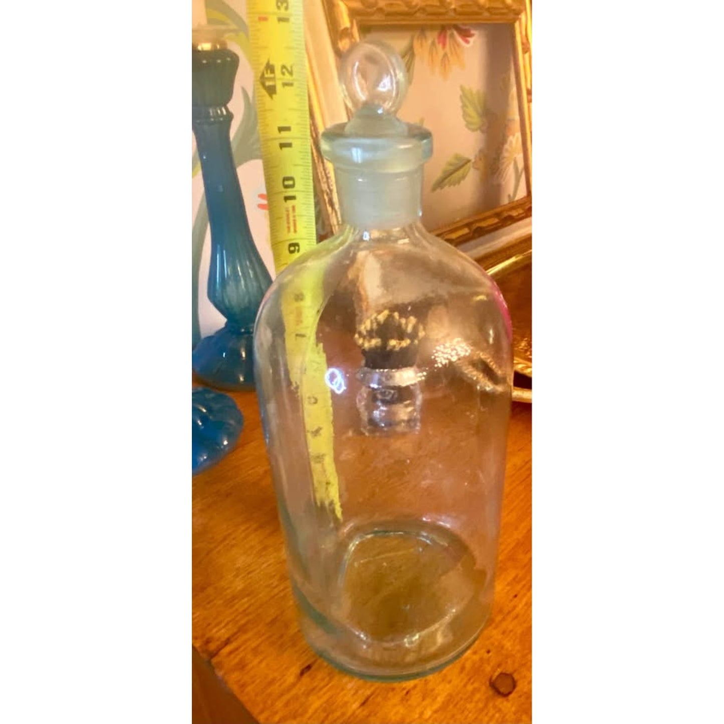 Antique Whitall Tatum Company Blue Glass Bottle
