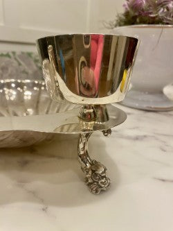 Shell Shaped Serving Tray with Sea Serpent