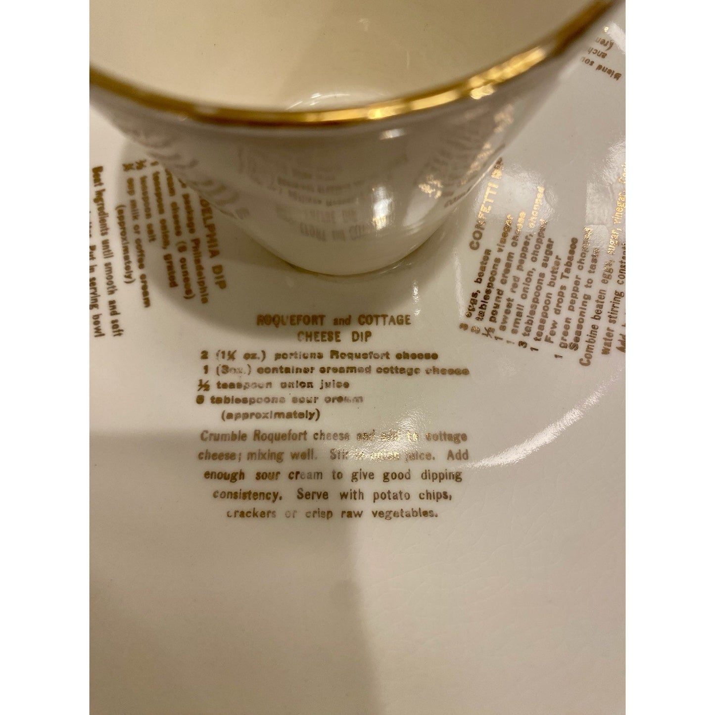 Vintage Carteret China Company Warranted 22k Serving Tray Gold Gilt