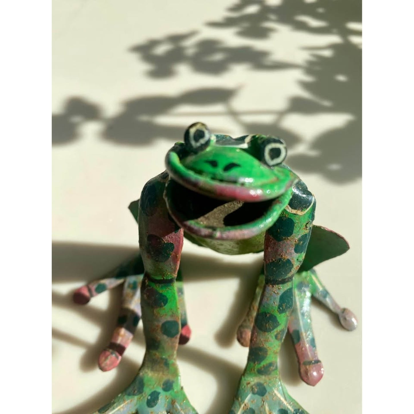 Funny Metal Painted Frog