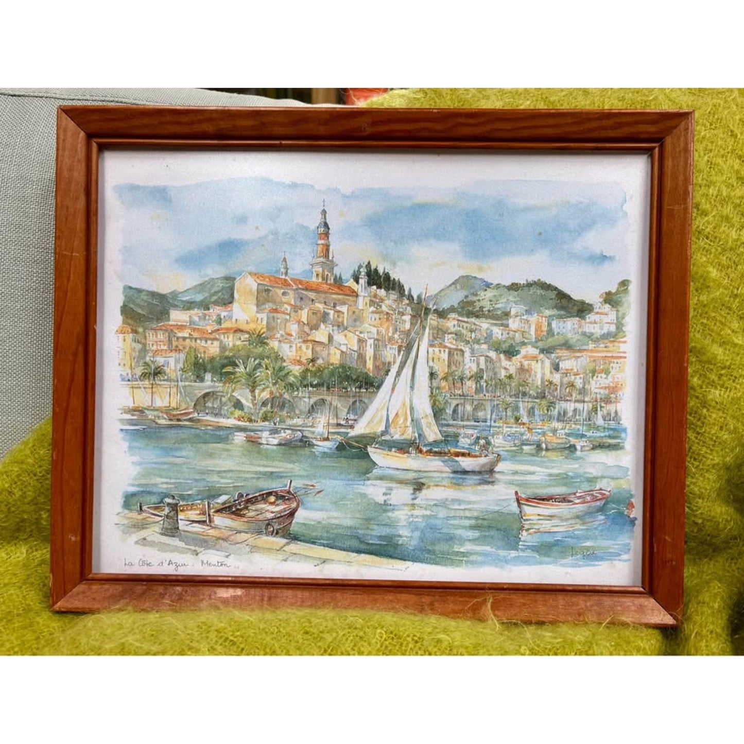 Legai Watercolor Print La Côte d'Azur: Menton