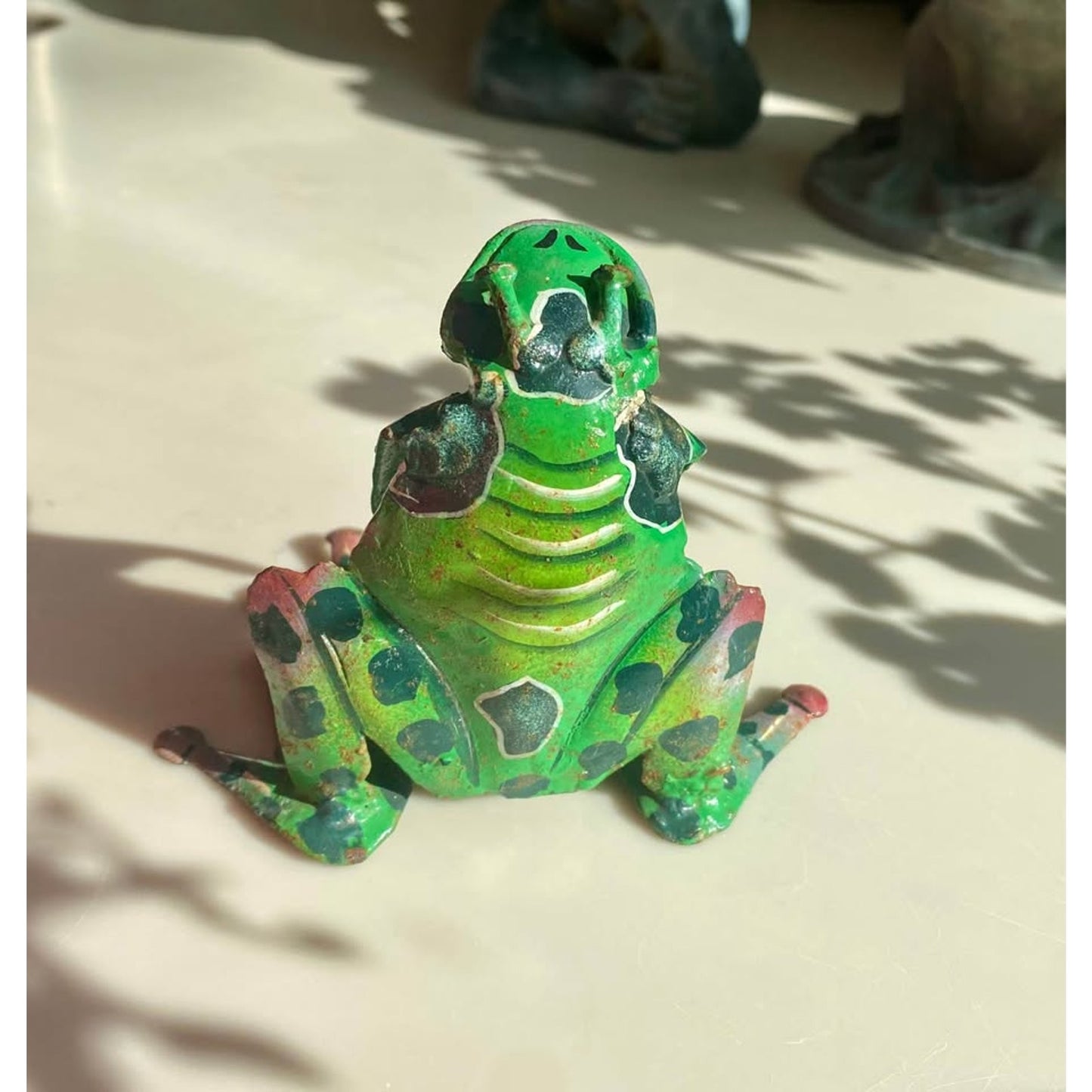 Funny Metal Painted Frog