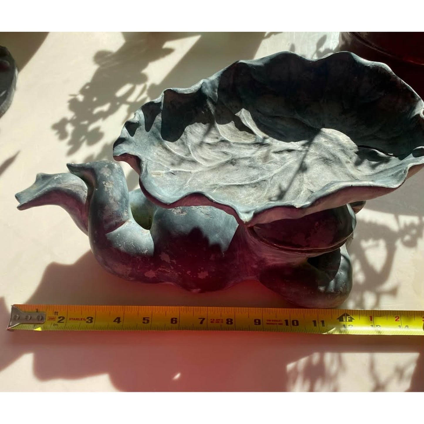 Reclining Frog Bird Feeder