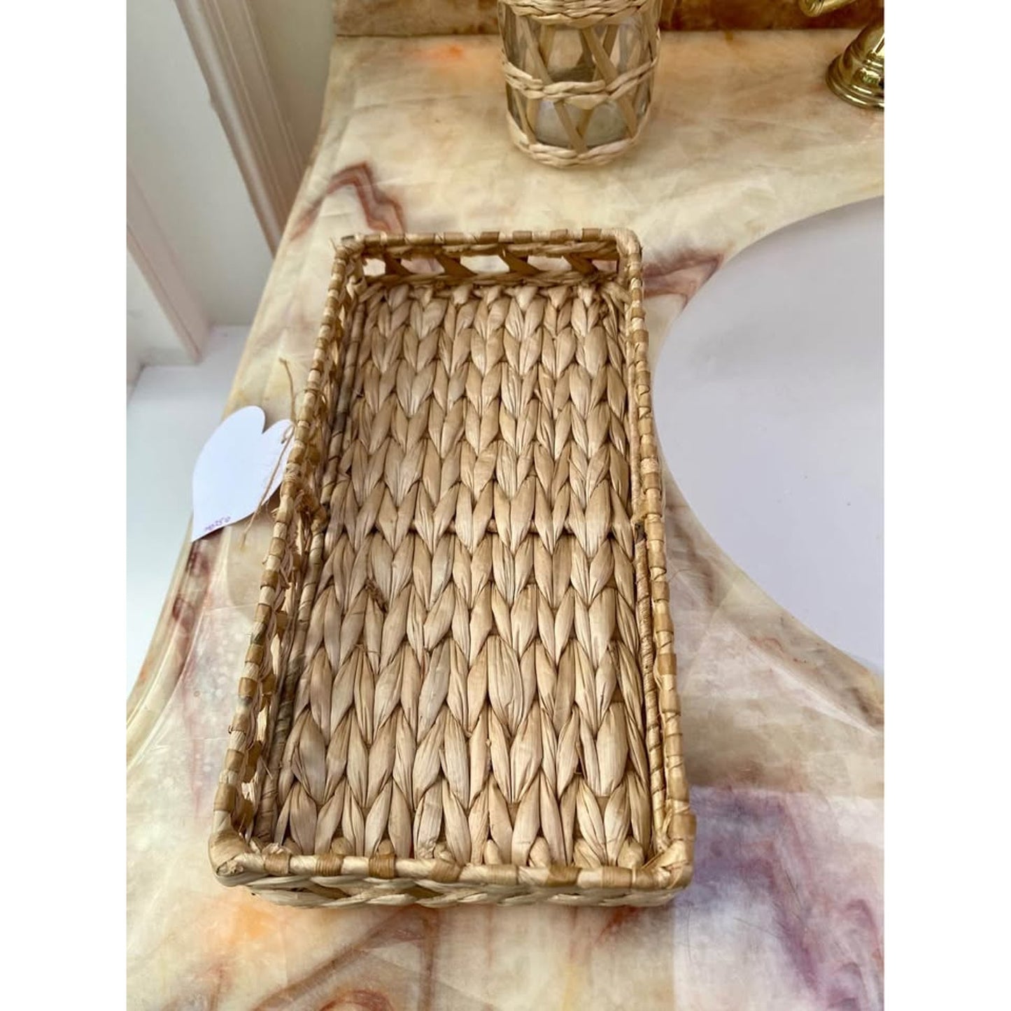 4 Piece Seagrass Bathroom Set