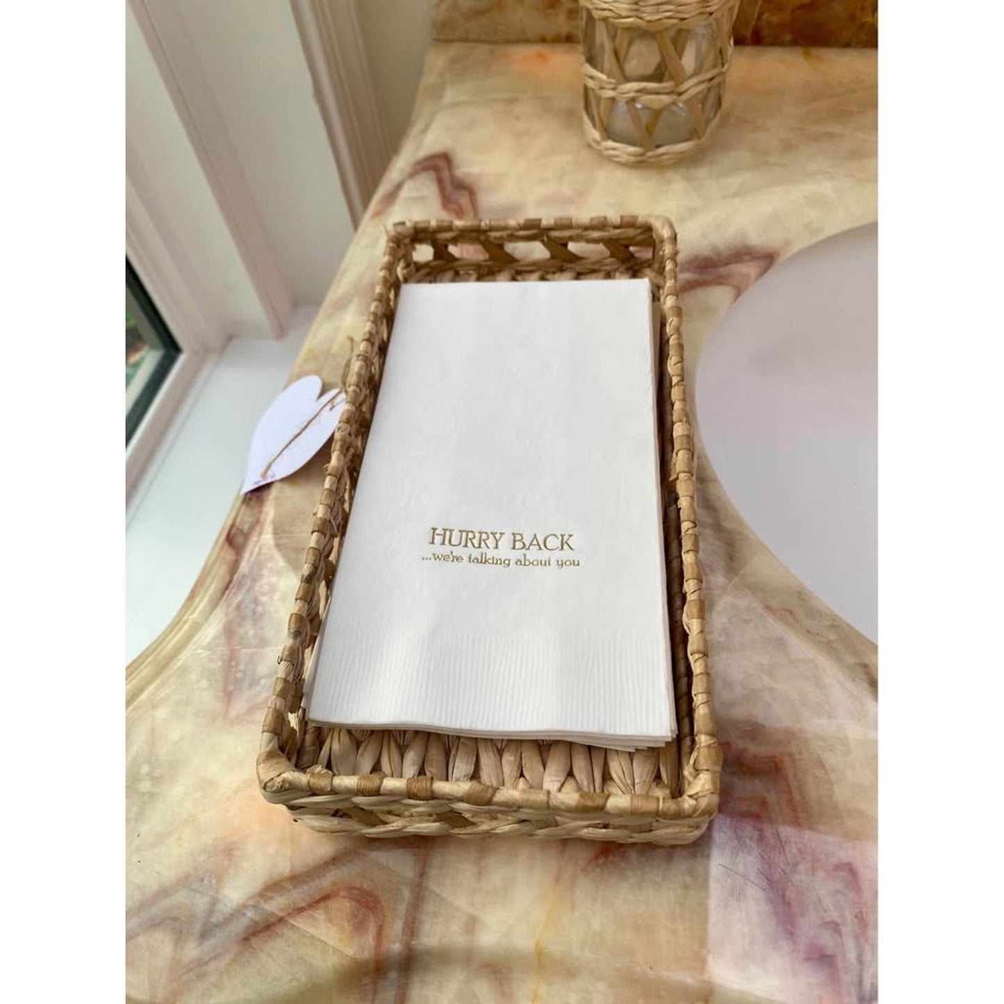 4 Piece Seagrass Bathroom Set