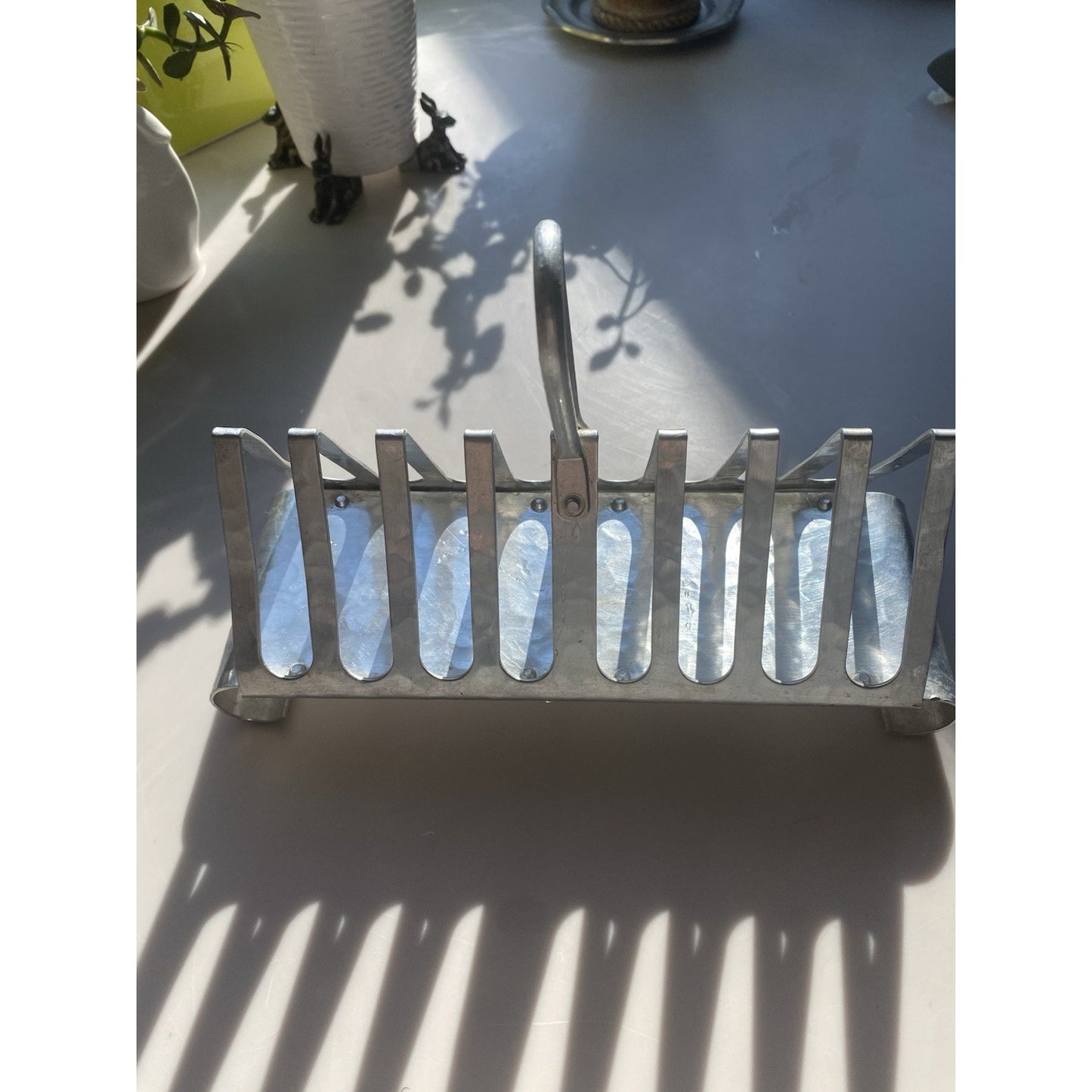 Wild Rose Aluminum Silver Tone Brilliante 1052 Letter Toast Bill Holder