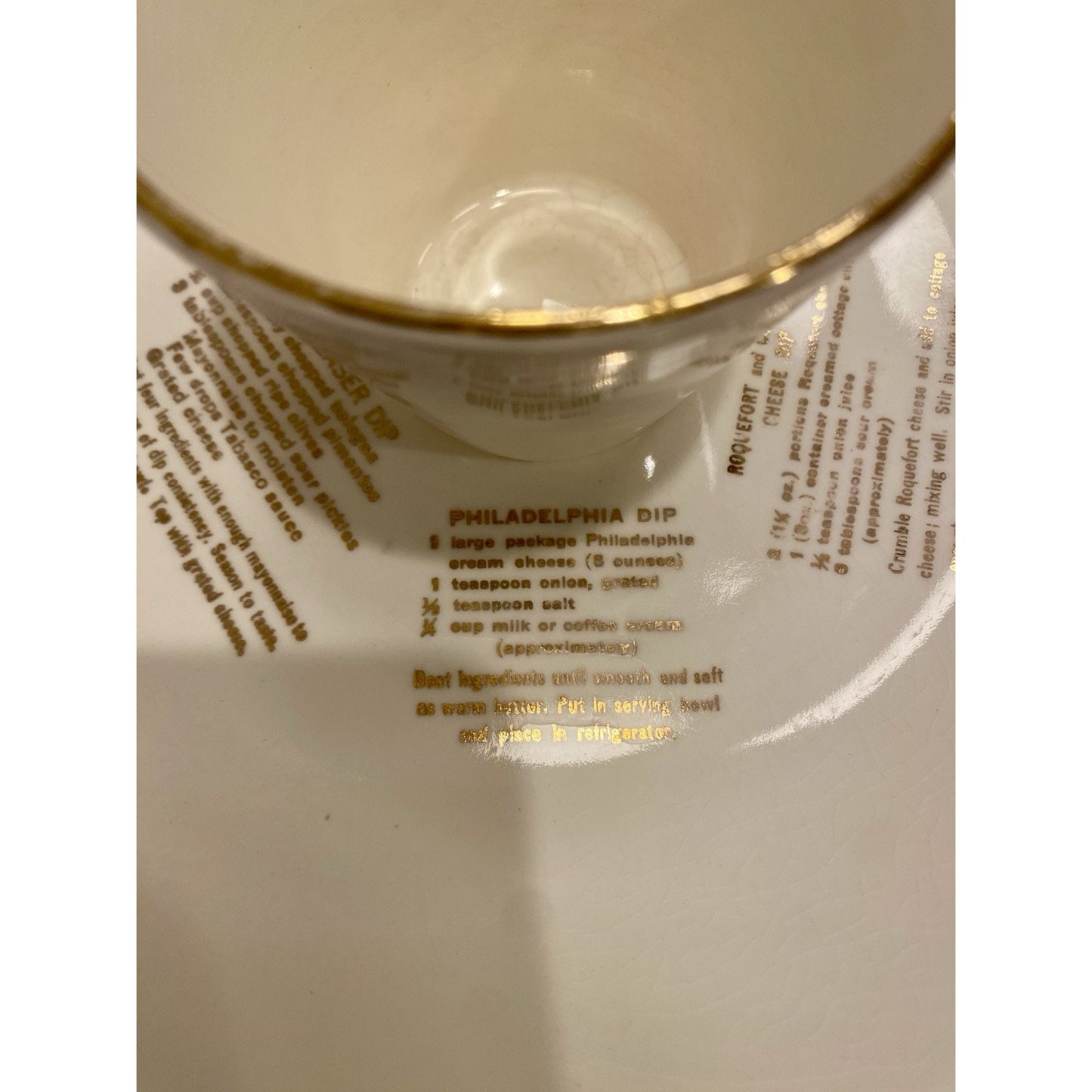 Vintage Carteret China Company Warranted 22k Serving Tray Gold Gilt