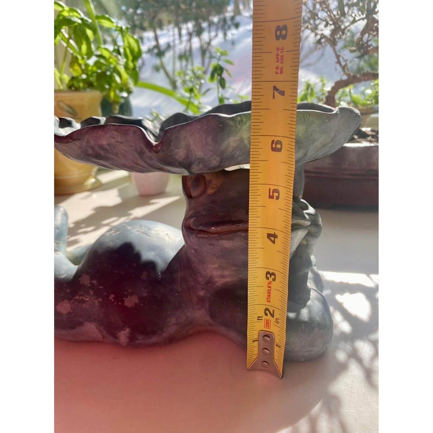 Reclining Frog Bird Feeder