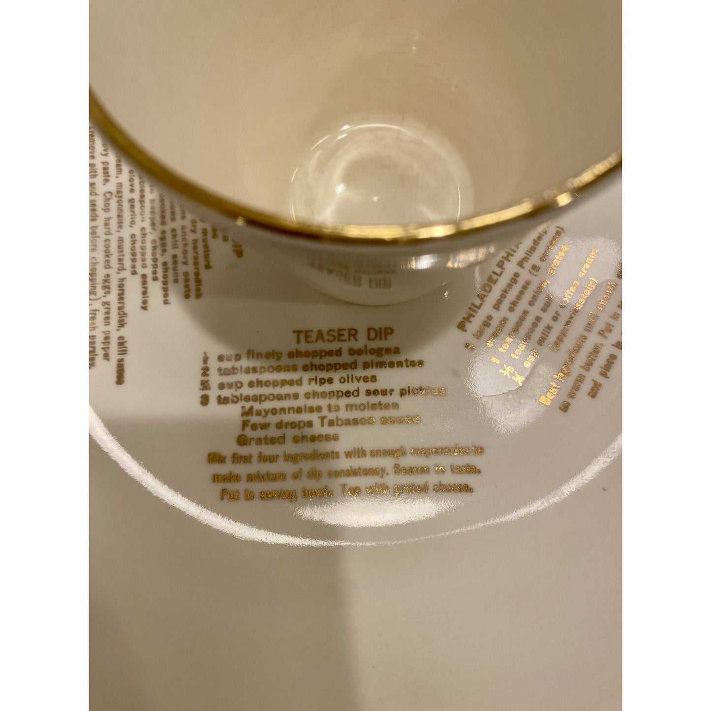 Vintage Carteret China Company Warranted 22k Serving Tray Gold Gilt