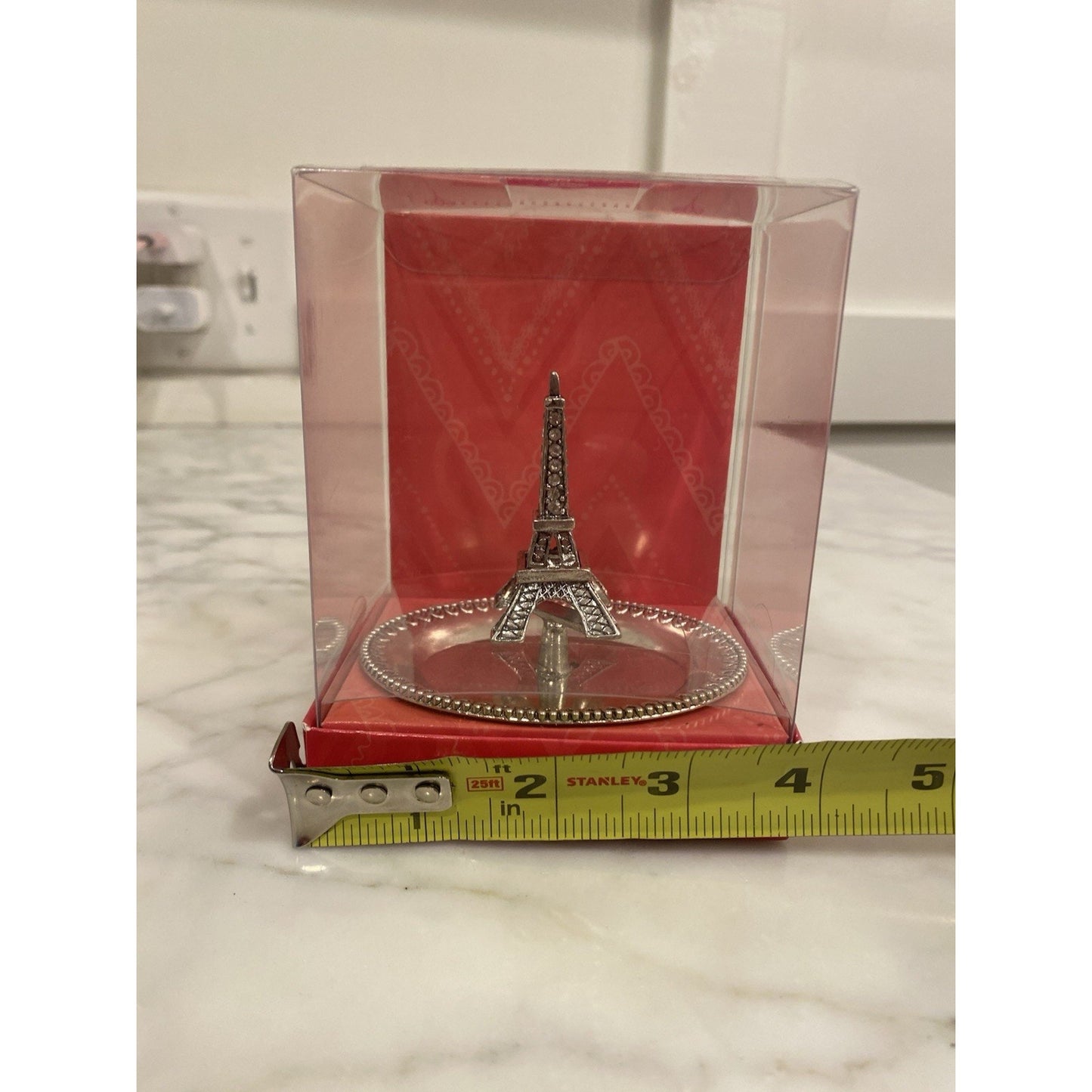 Eiffel Tower Ring Holder Silver Trinket Dish Rings Earrings Coins New