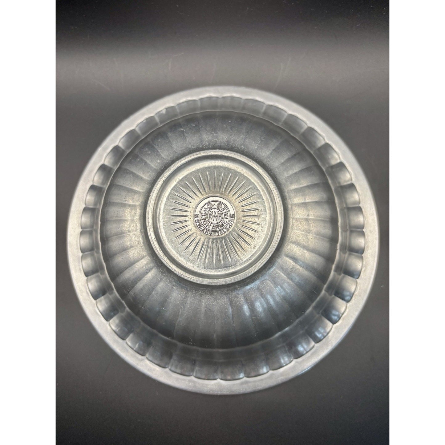 WILTON ARMETALE Pewter FLUTES And PEARLS Large Bowl