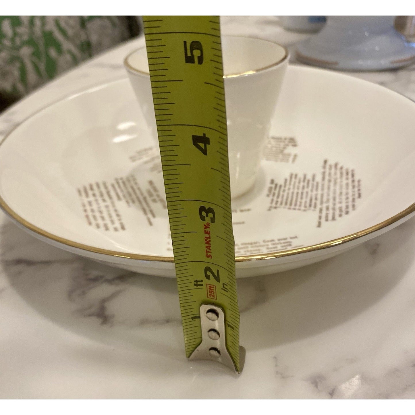 Vintage Carteret China Company Warranted 22k Serving Tray Gold Gilt