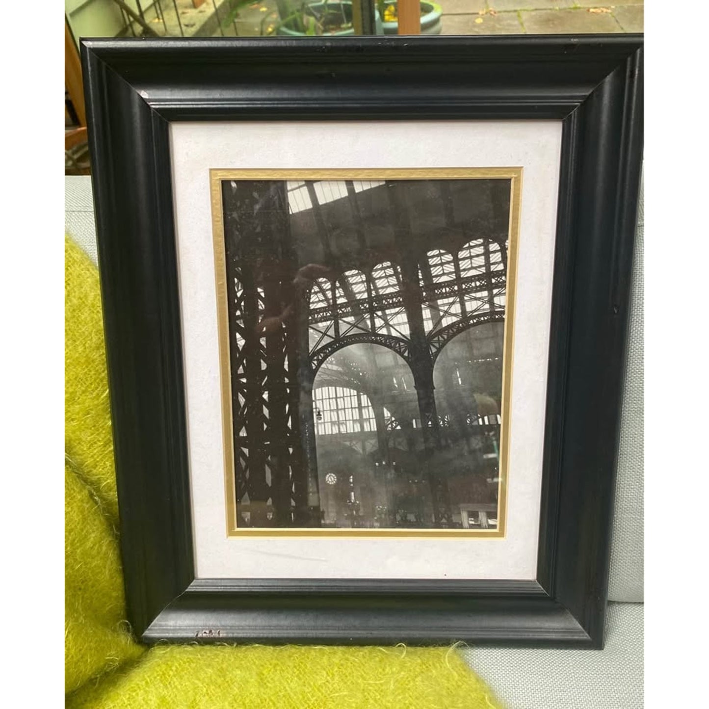 Black and White Framed Photo Print of the Manhattan Bridge