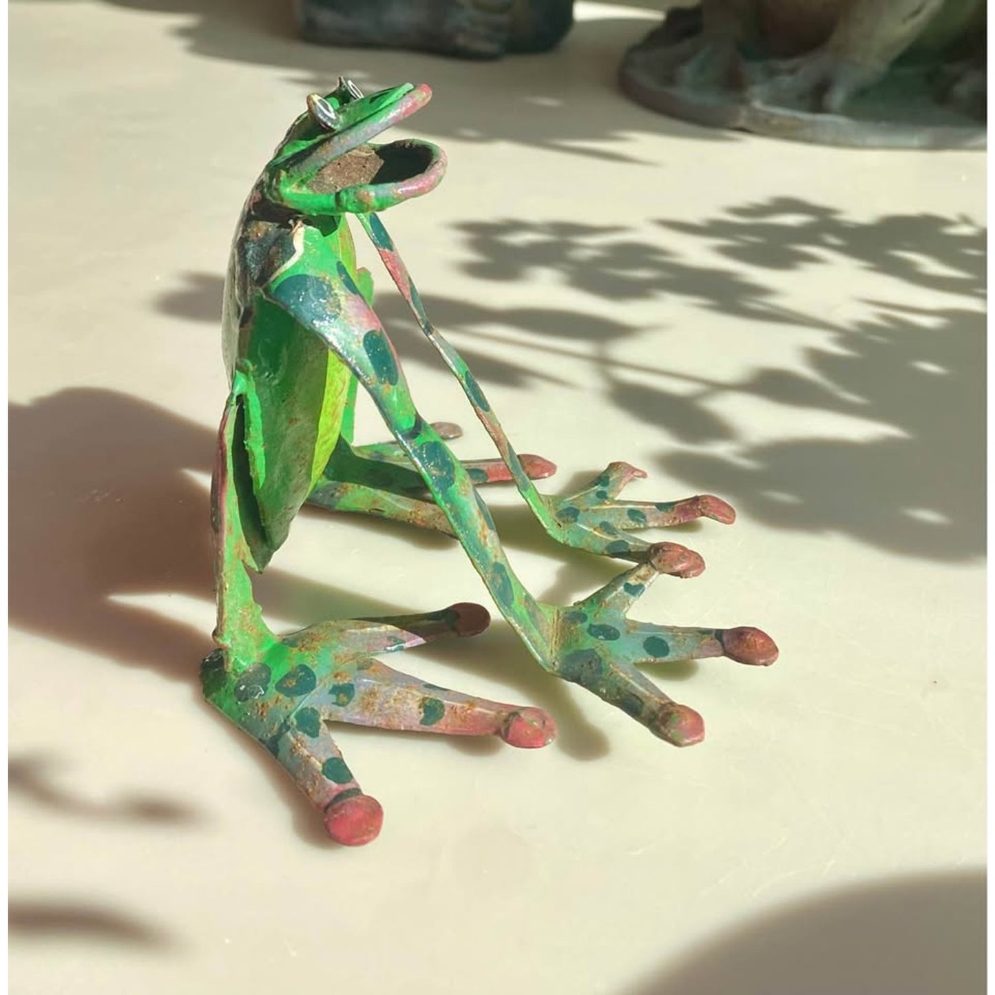 Funny Metal Painted Frog