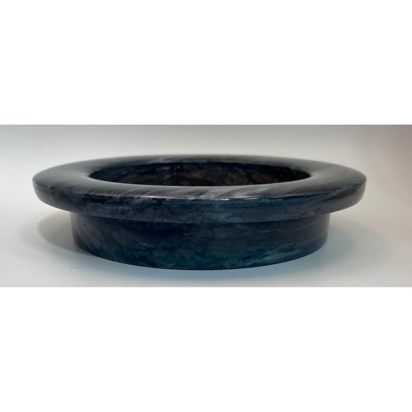 dark gray marble and cork wine coaster