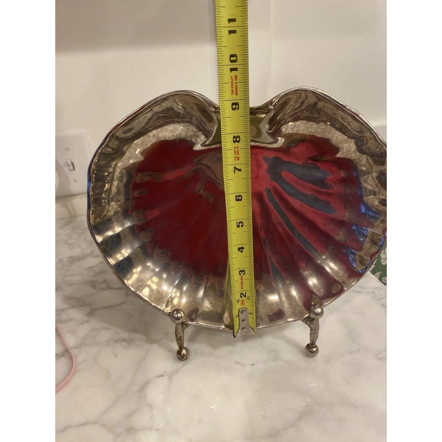 Mid-century VTG Seashell Wilton Armetale Serving platter 11”