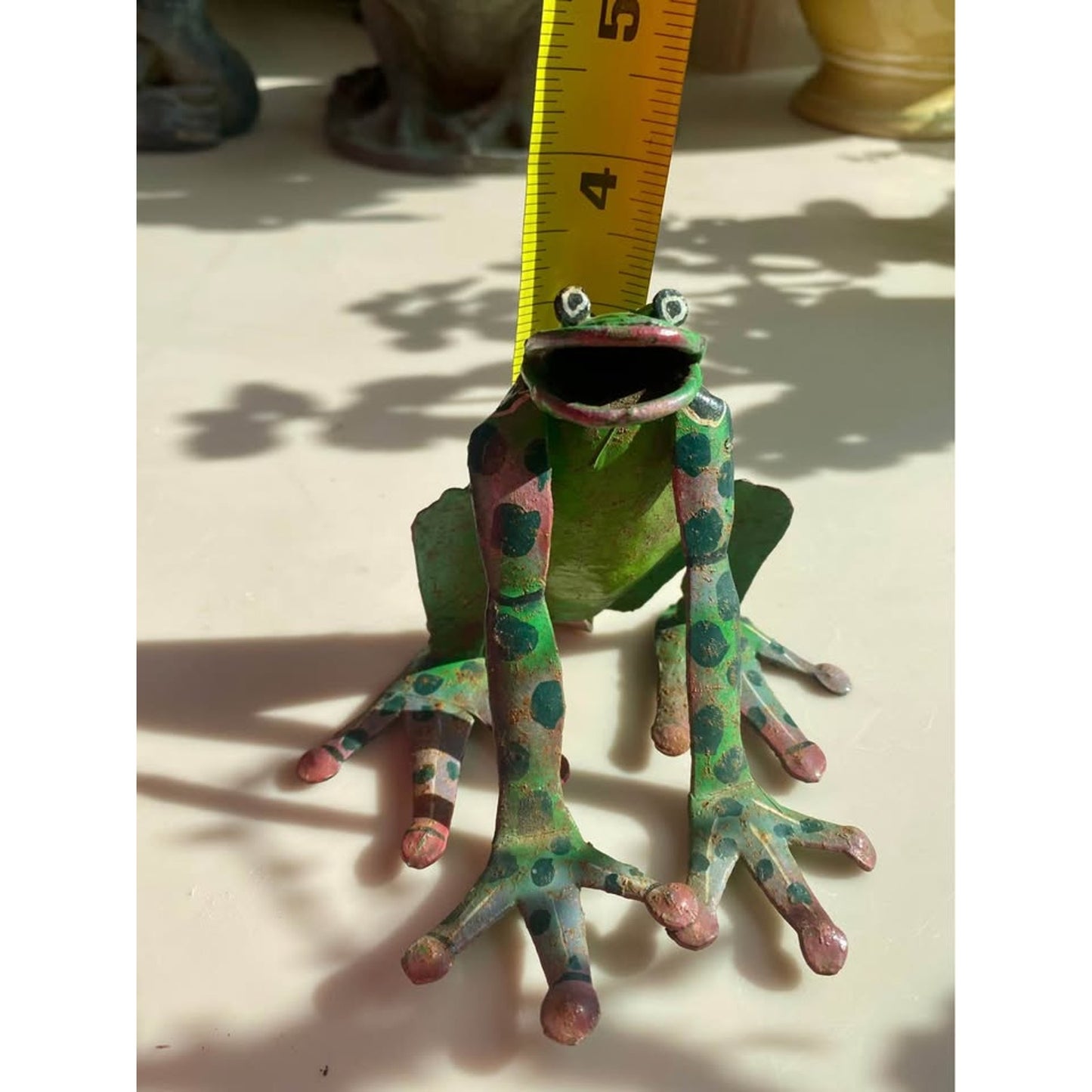 Funny Metal Painted Frog