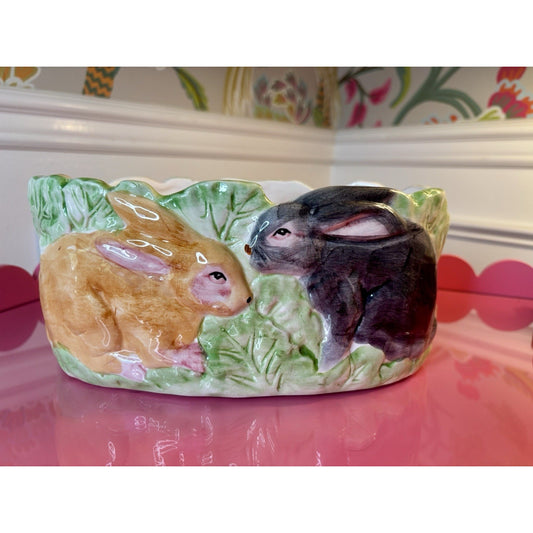 ARIELA PORCELAIN CERAMIC EASTER BUNNY BASKET