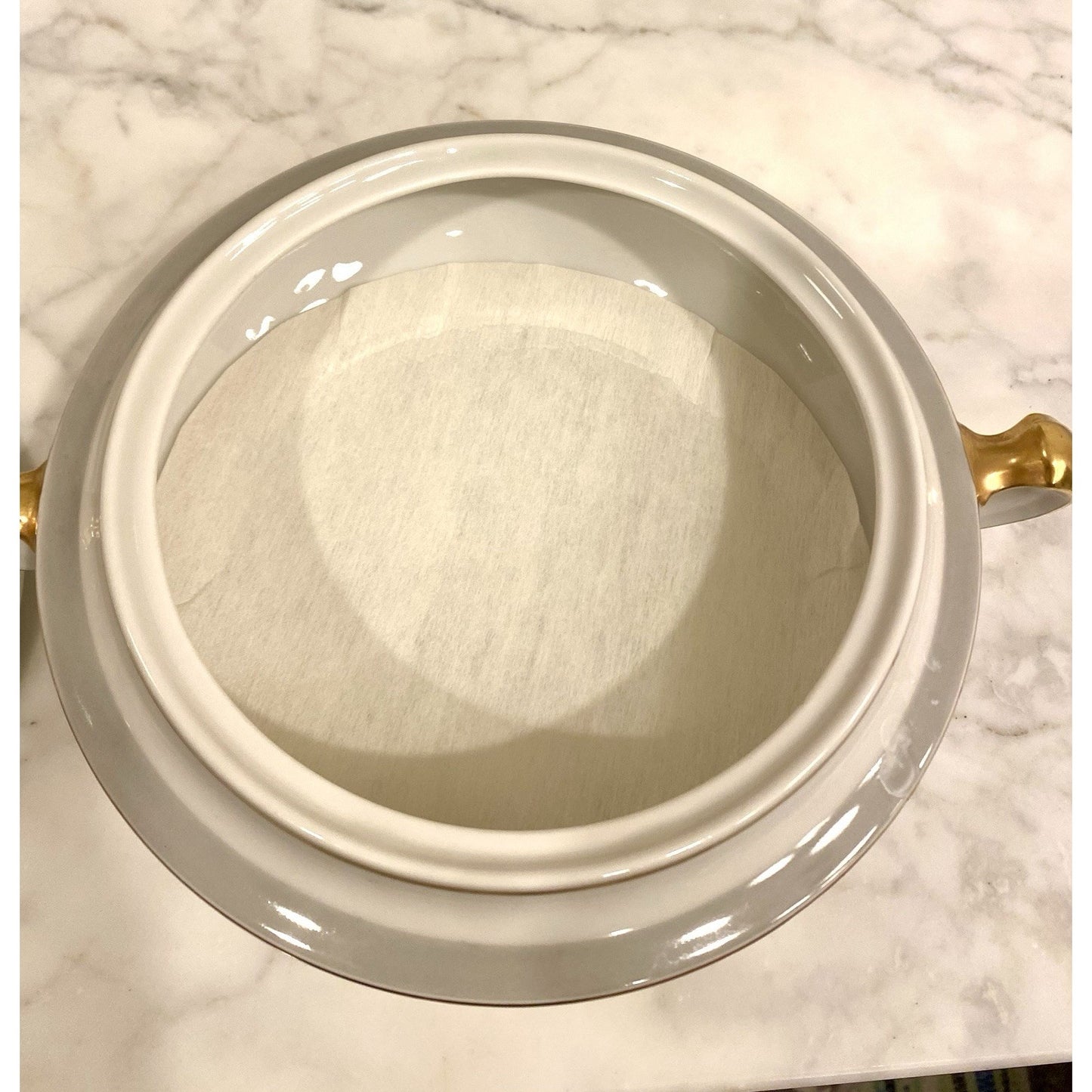 Antique HAVILAND Limoges Round Covered Vegetable Serving Bowl