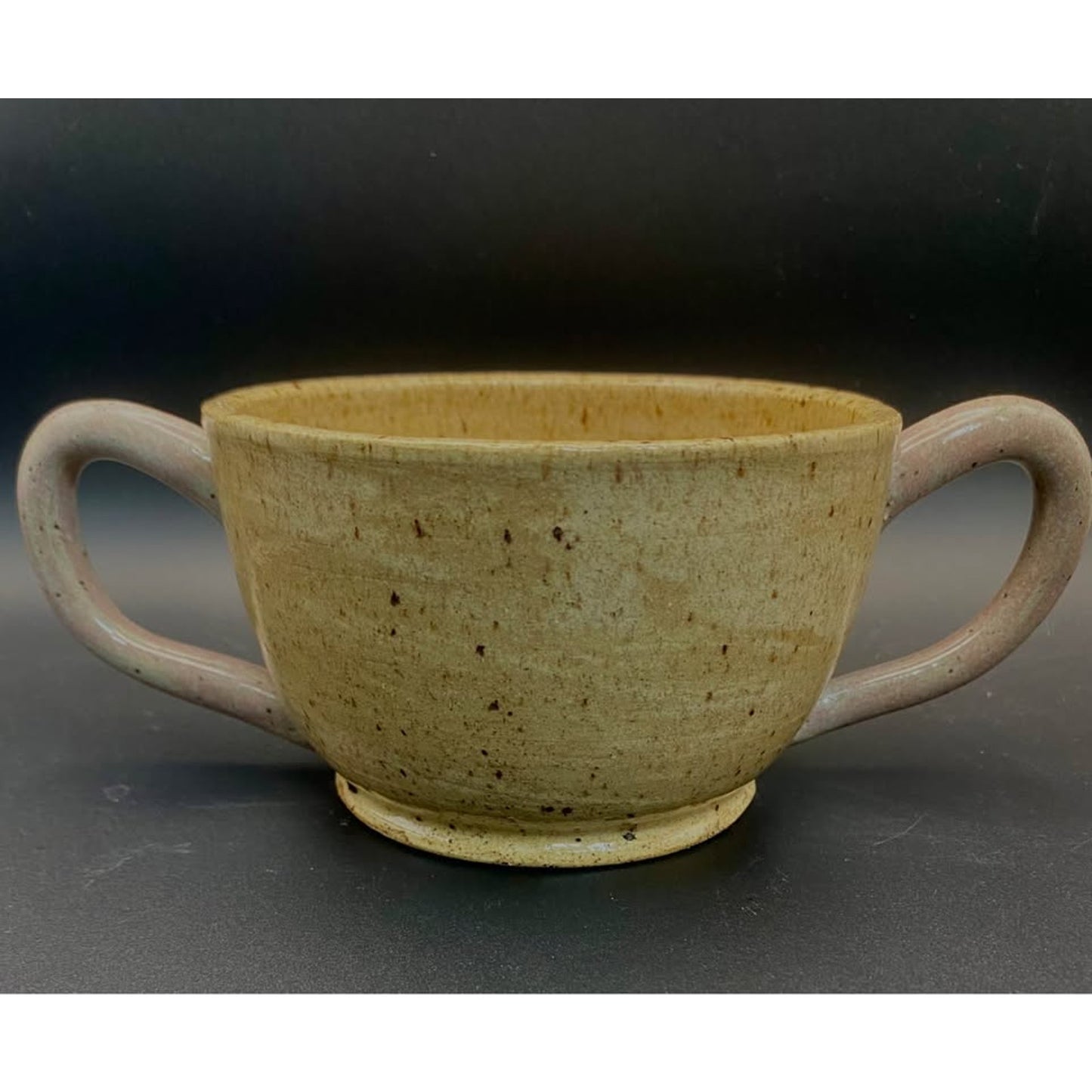 Speckled Ceramic Bowl with Two Handles
