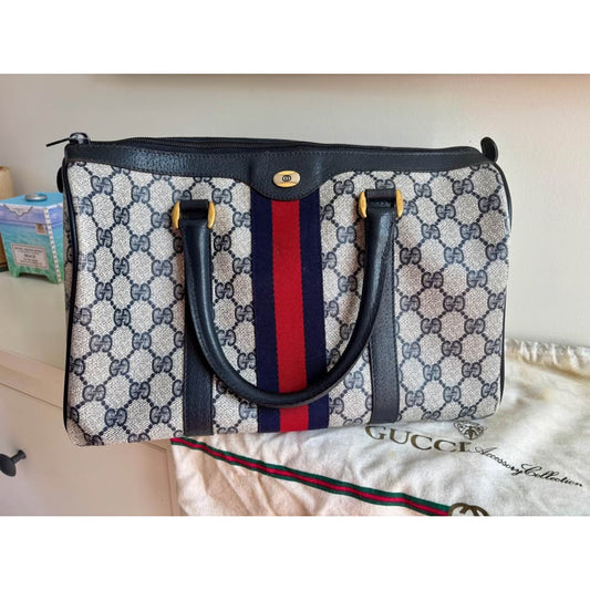 Authentic Gucci GG Supreme Boston Bag