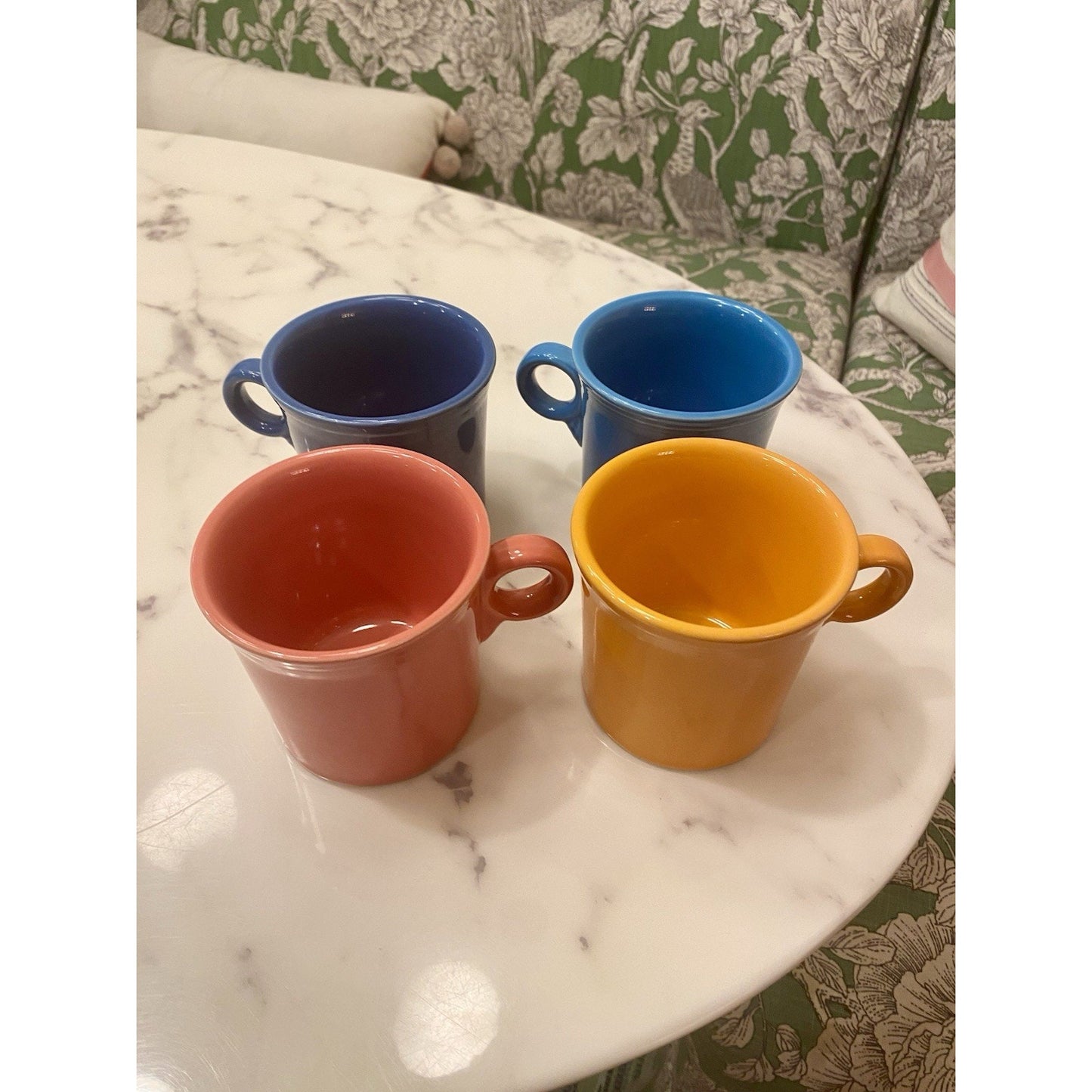 Fiesta HLC (Set of 4) Coffee Cup Mug O Ring Handle Made In USA Fiestaware