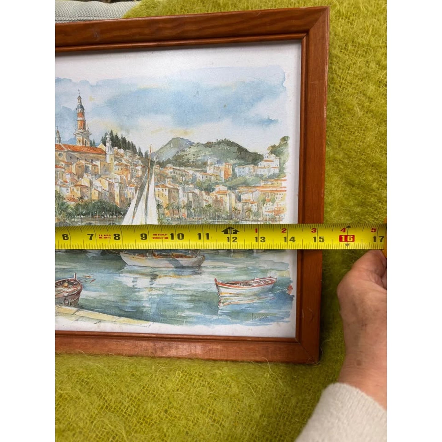 Legai Watercolor Print La Côte d'Azur: Menton