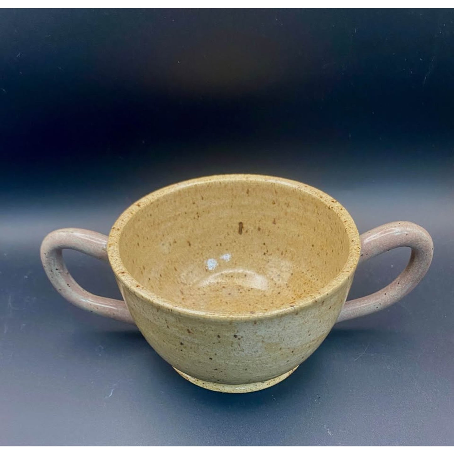 Speckled Ceramic Bowl with Two Handles