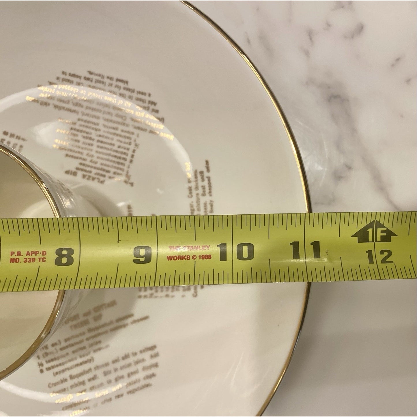 Vintage Carteret China Company Warranted 22k Serving Tray Gold Gilt