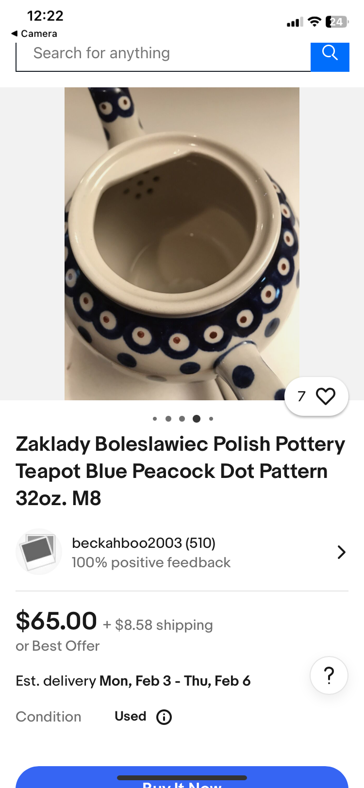 Polish Pottery Teapot