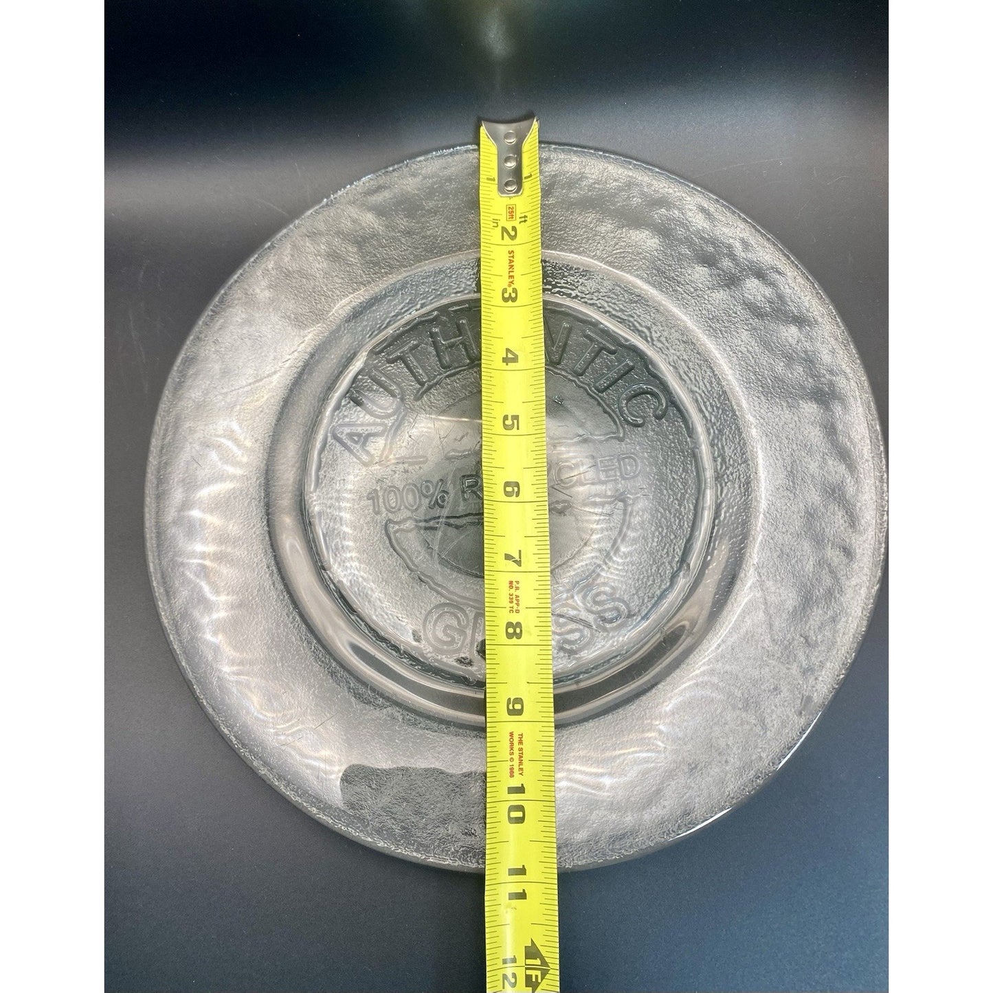 2 Authentic 100% Recycled Glass 11”Dinner Plates San Miguel Preowned