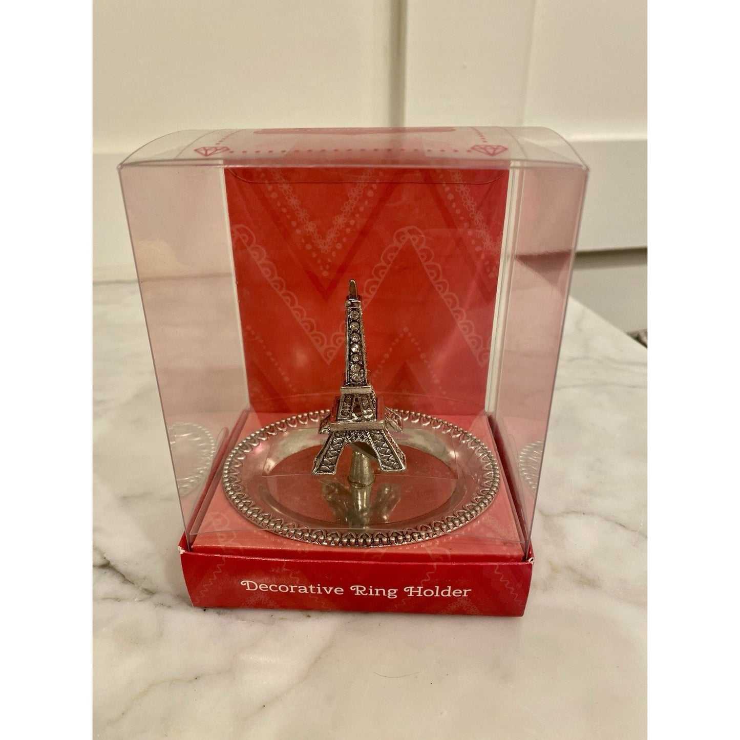 Eiffel Tower Ring Holder Silver Trinket Dish Rings Earrings Coins New