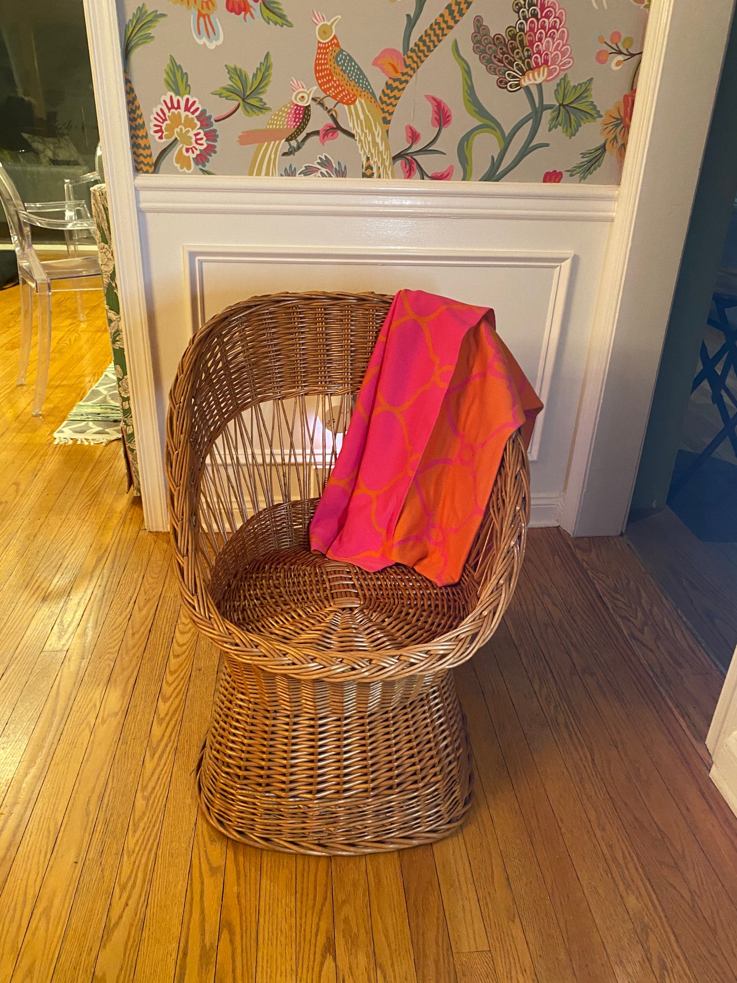 Vintage Woven Wicker Chair