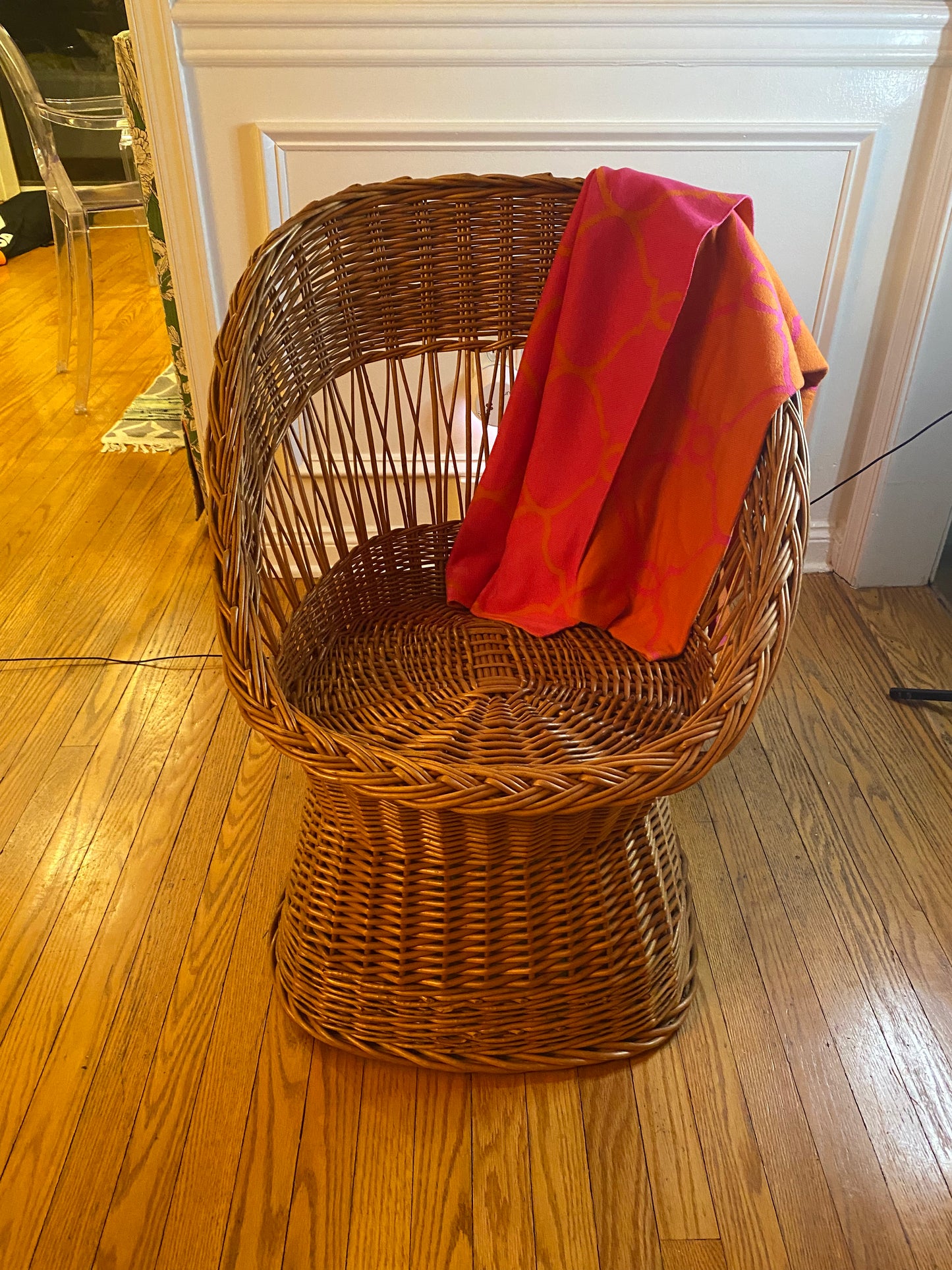 Vintage Woven Wicker Chair