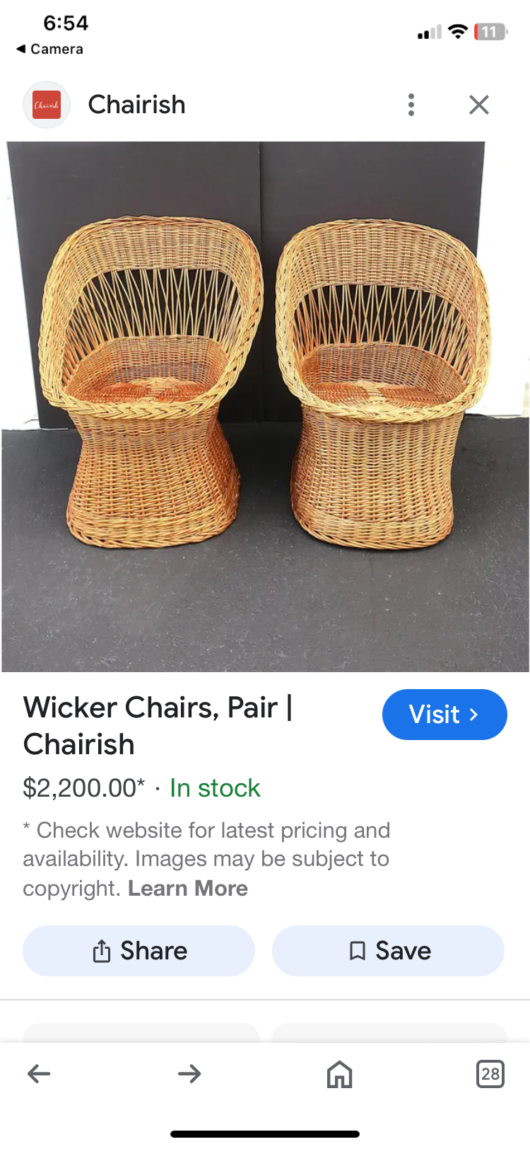 Vintage Woven Wicker Chair