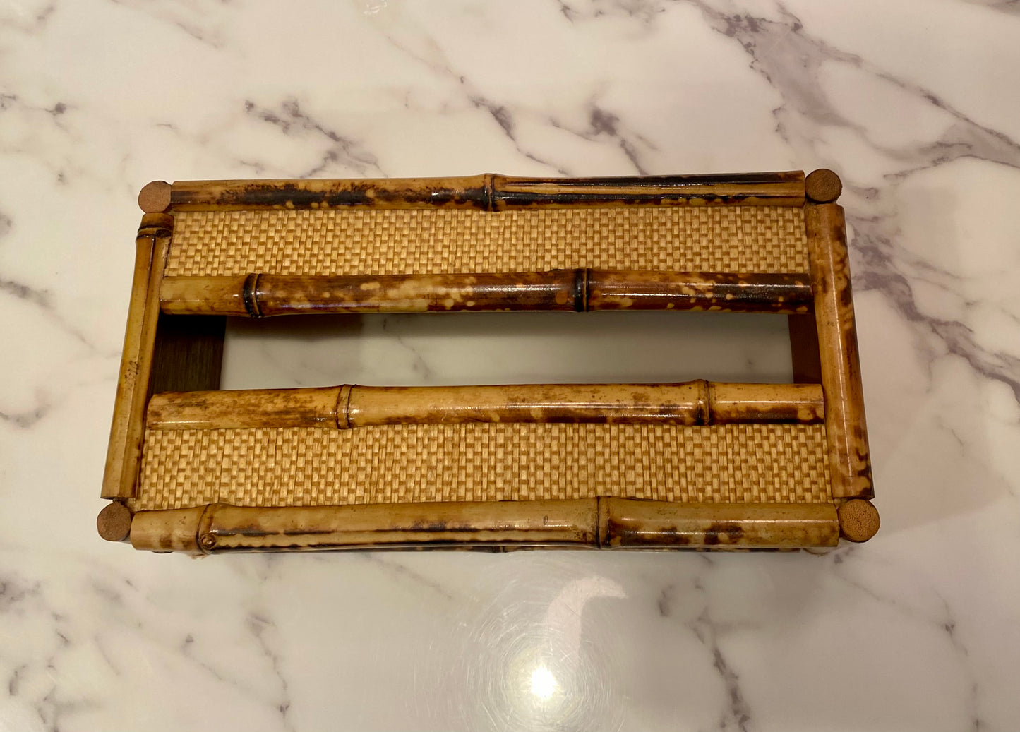 Vintage Bamboo Tissue Box