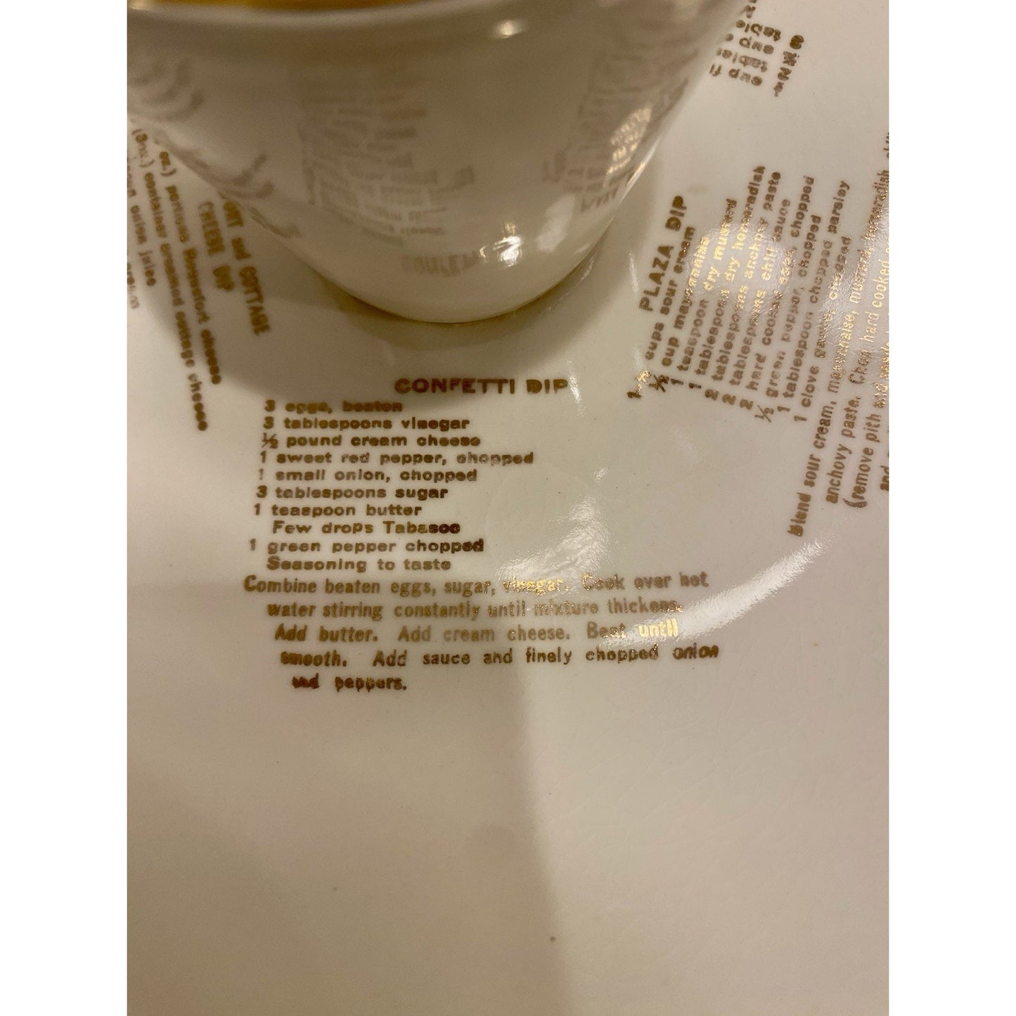 Vintage Carteret China Company Warranted 22k Serving Tray Gold Gilt