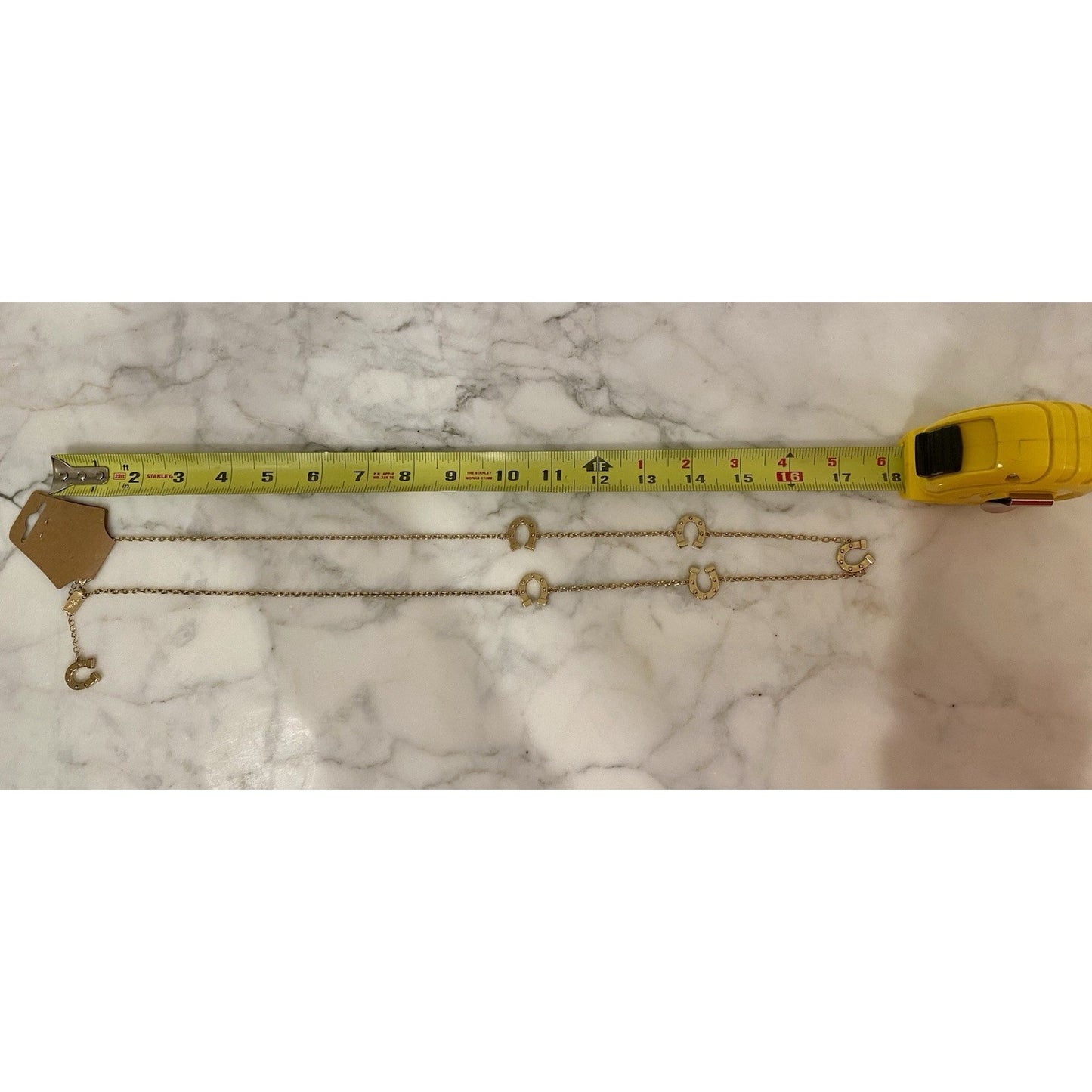 Lilly Pulitzer Necklace Equestrian Horseshoe Preppy Lucky 32” Gold Tone