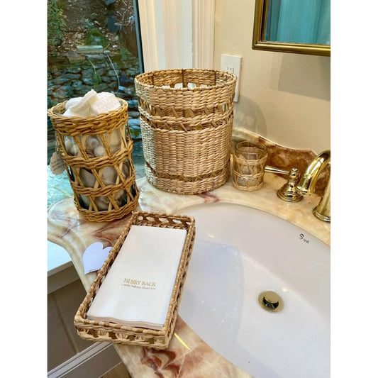 4 Piece Seagrass Bathroom Set