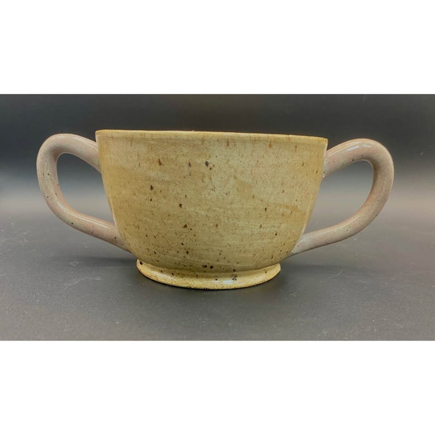 Speckled Ceramic Bowl with Two Handles