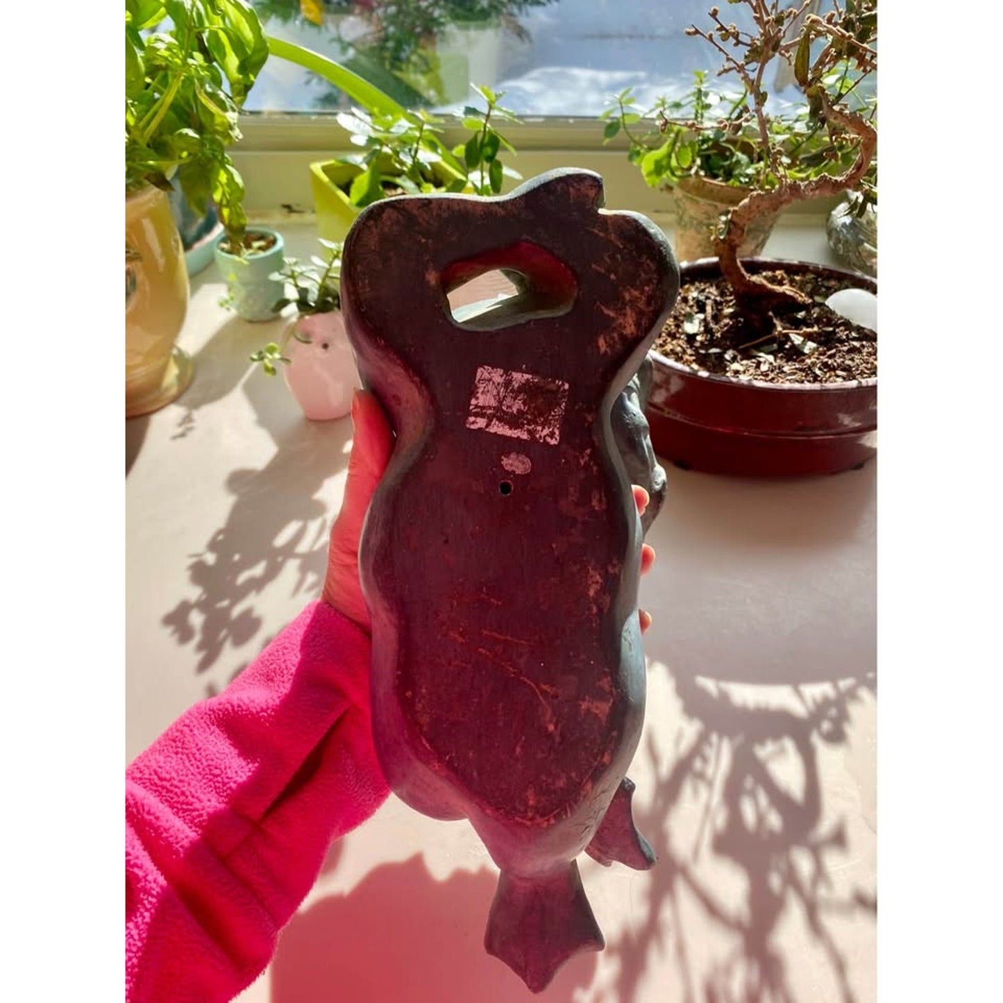 Reclining Frog Bird Feeder