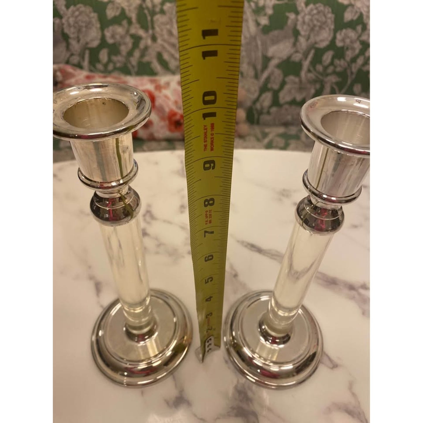 Vintage Unused Silver and Lucite Candle sticks
