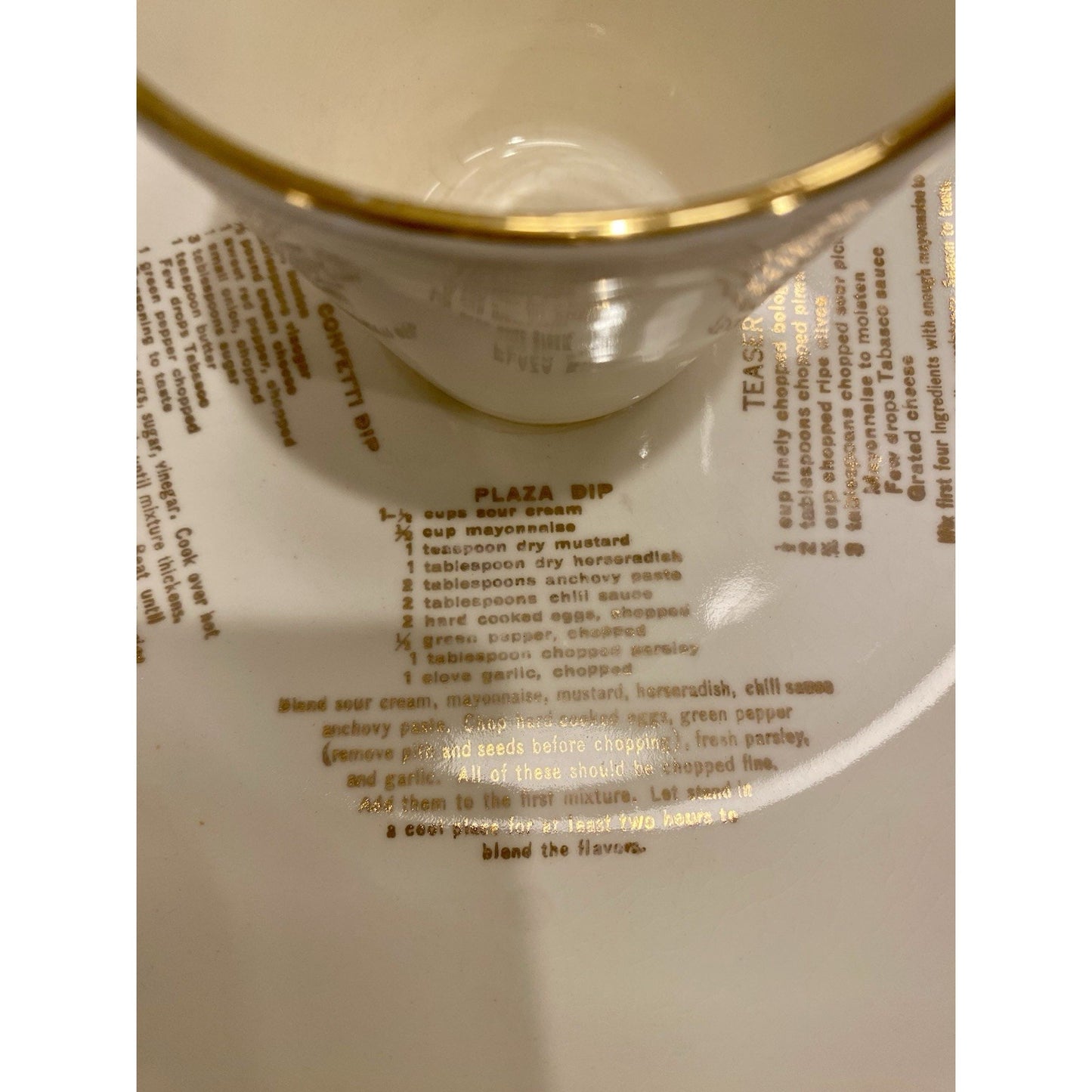 Vintage Carteret China Company Warranted 22k Serving Tray Gold Gilt