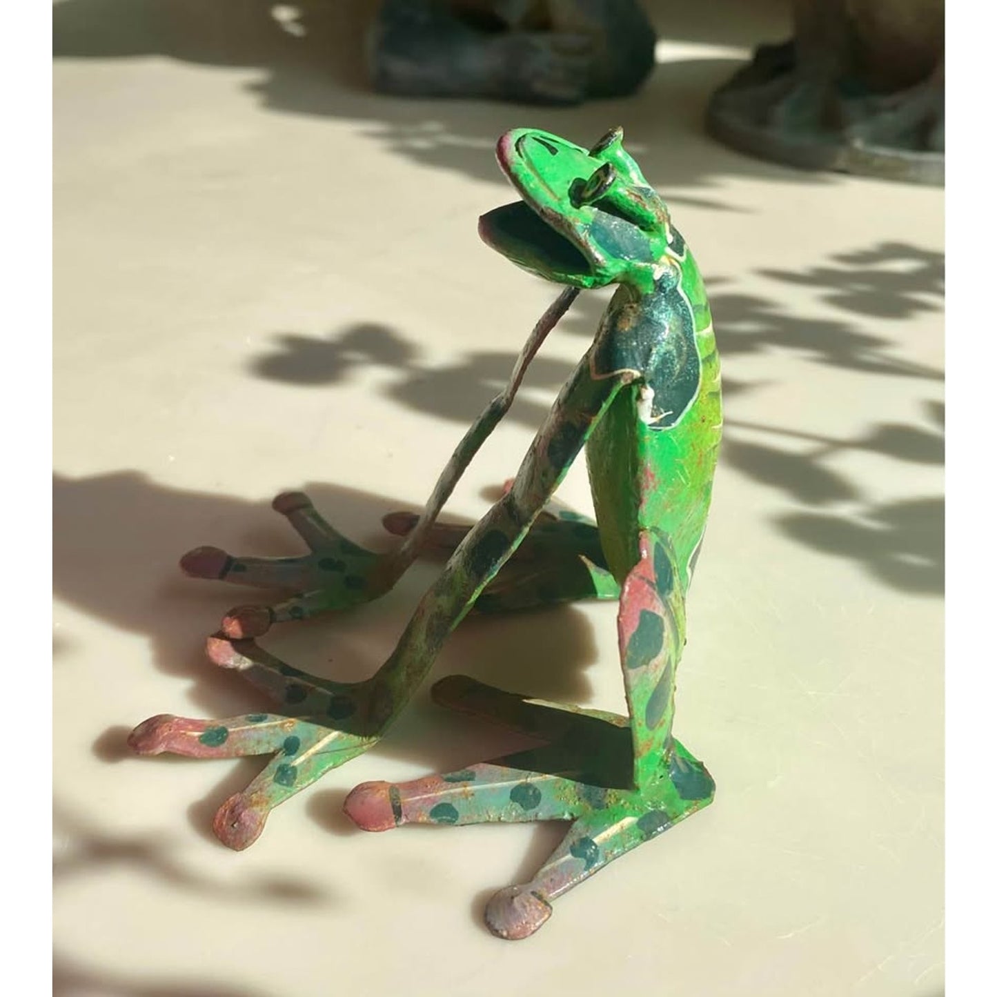 Funny Metal Painted Frog